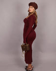 Dress luna bordeaux