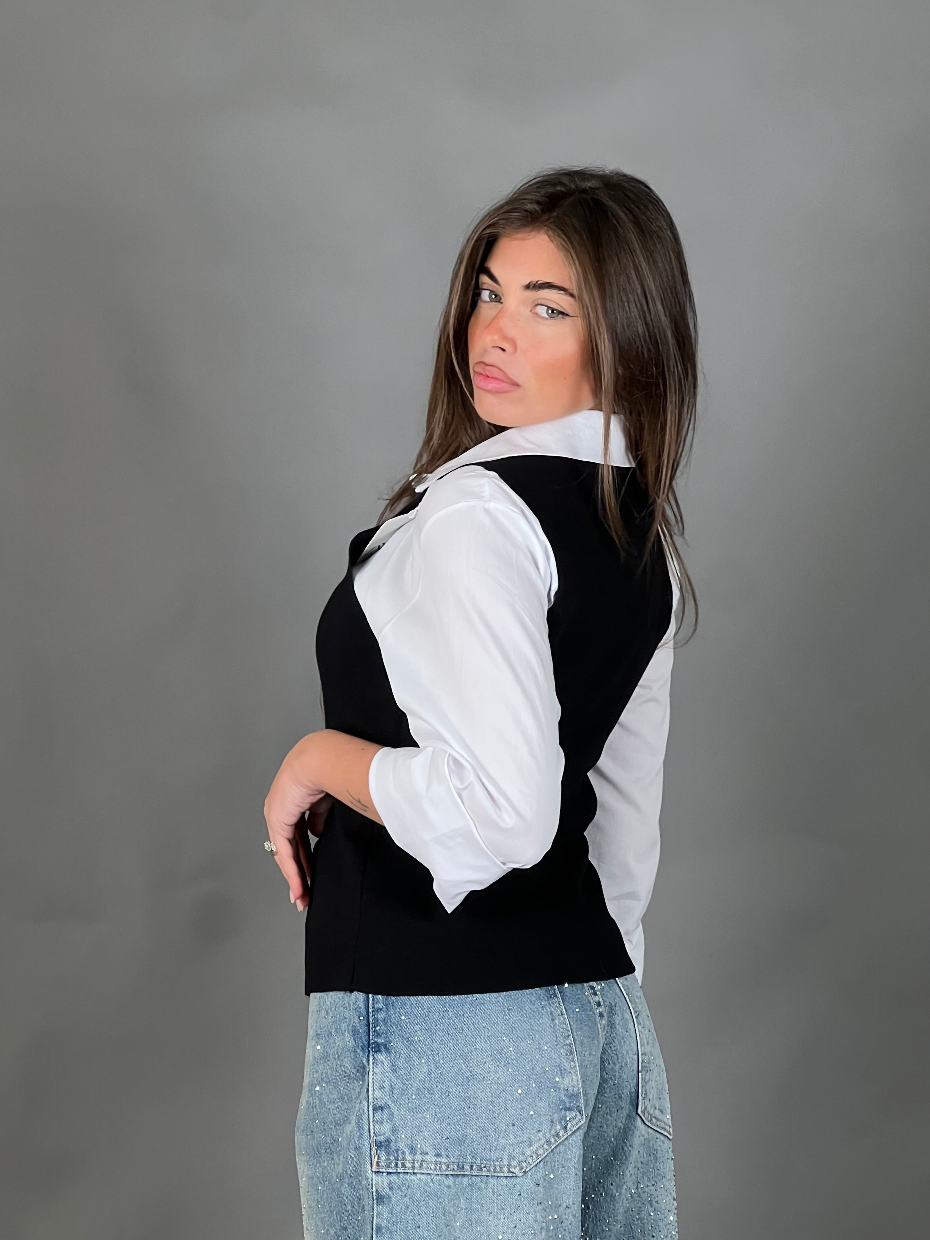 Camicia in cotone bianca