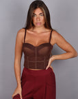 Bralette a cuore Brown