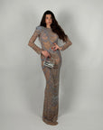 Long dress luxury con spalline