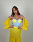 Intero diamond celeste/giallo