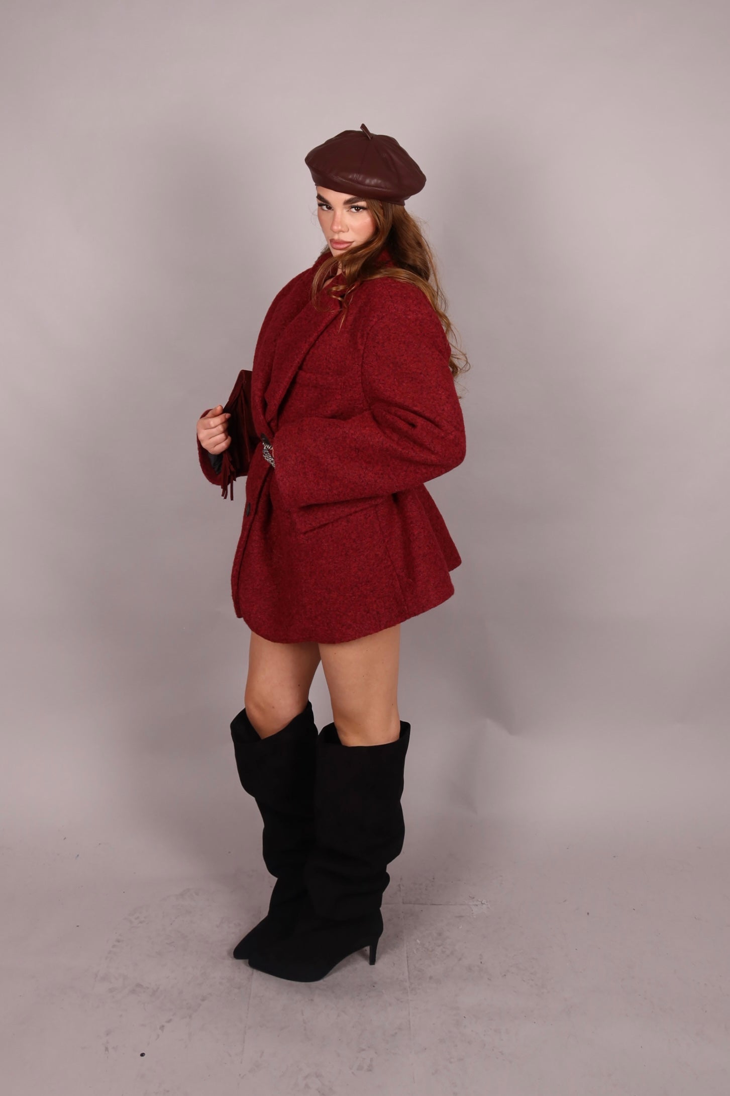 Blazer coat esmeralda bordeaux