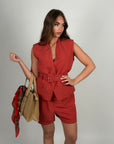 Shorts Zoe Ruggine