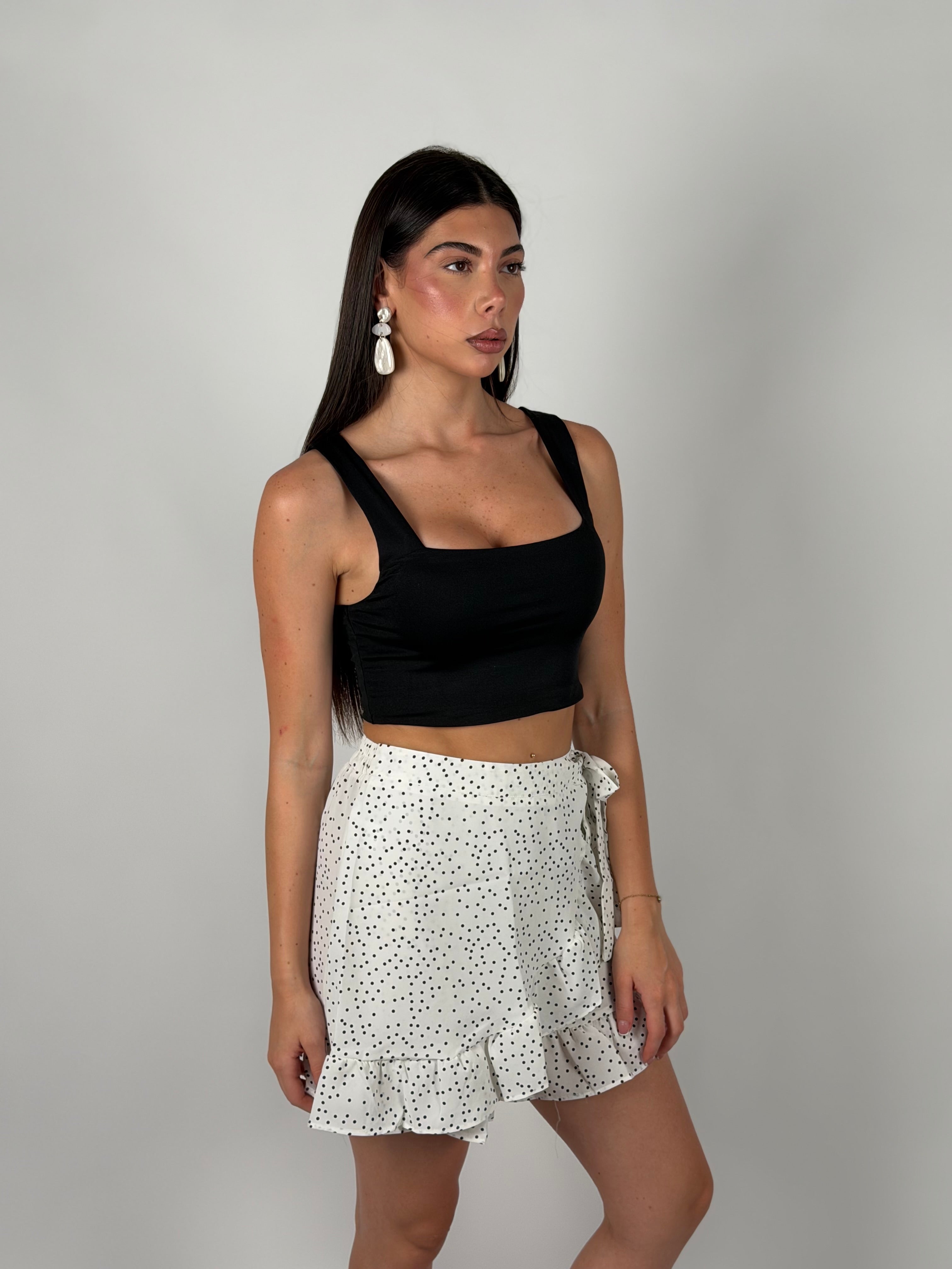 Top crop basic nero