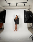 Dress pois con spallina costruita nero