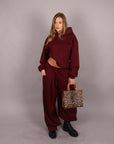Coordinato di tuta just west pantalone pence bordeaux