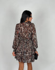 Vestito corto animalier