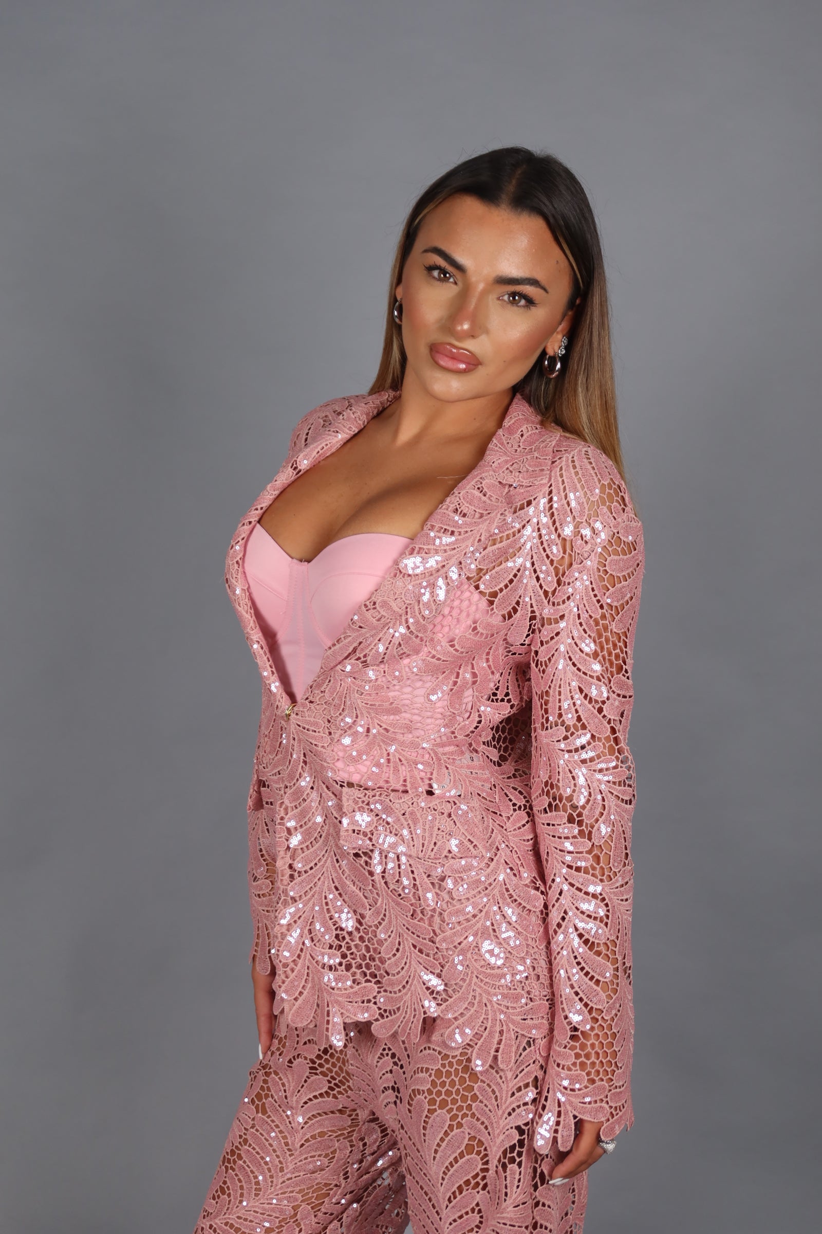 Tailleur macrame Pink
