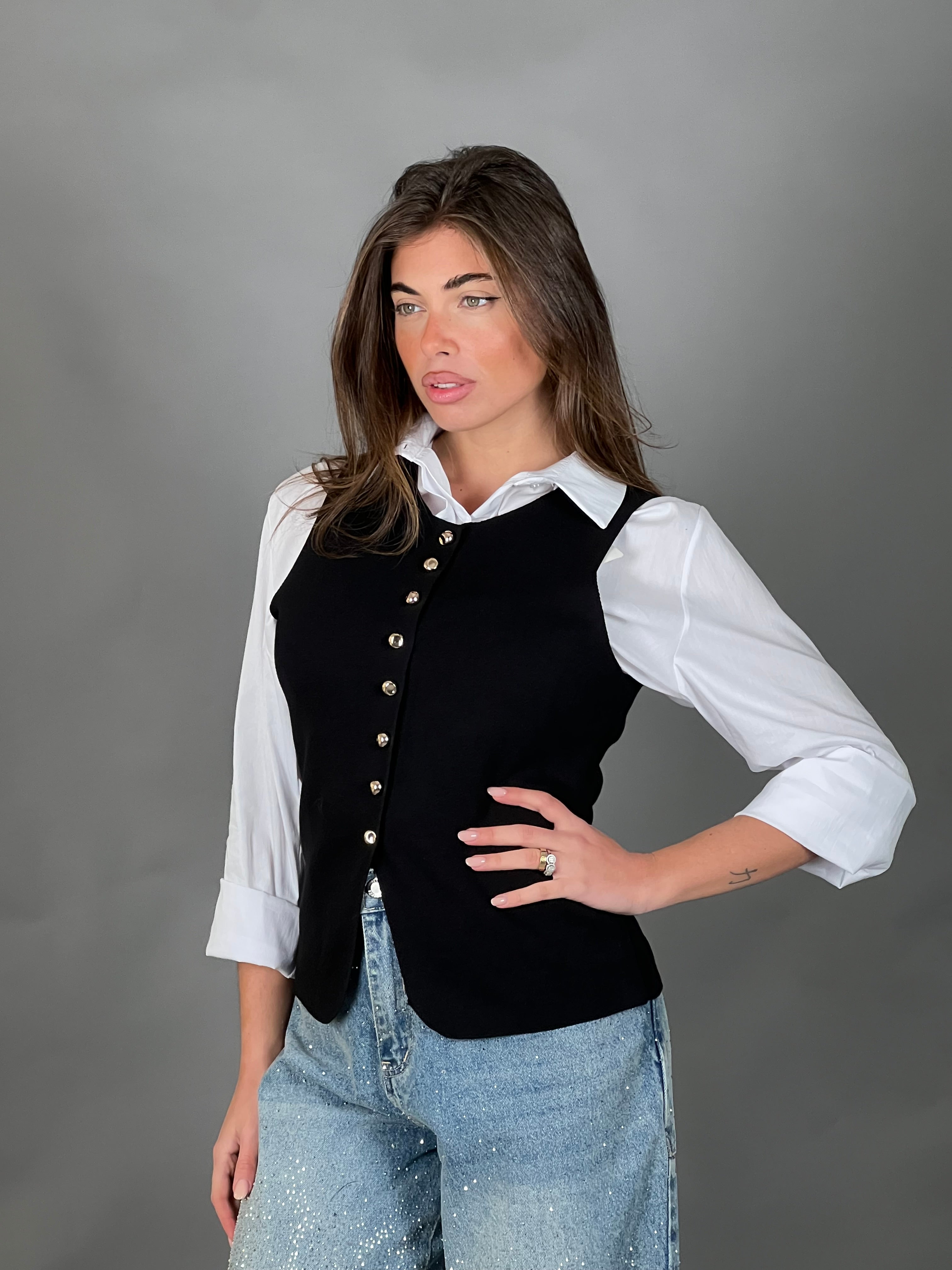 Camicia in cotone bianca