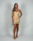 Mini dress bandage simply beige