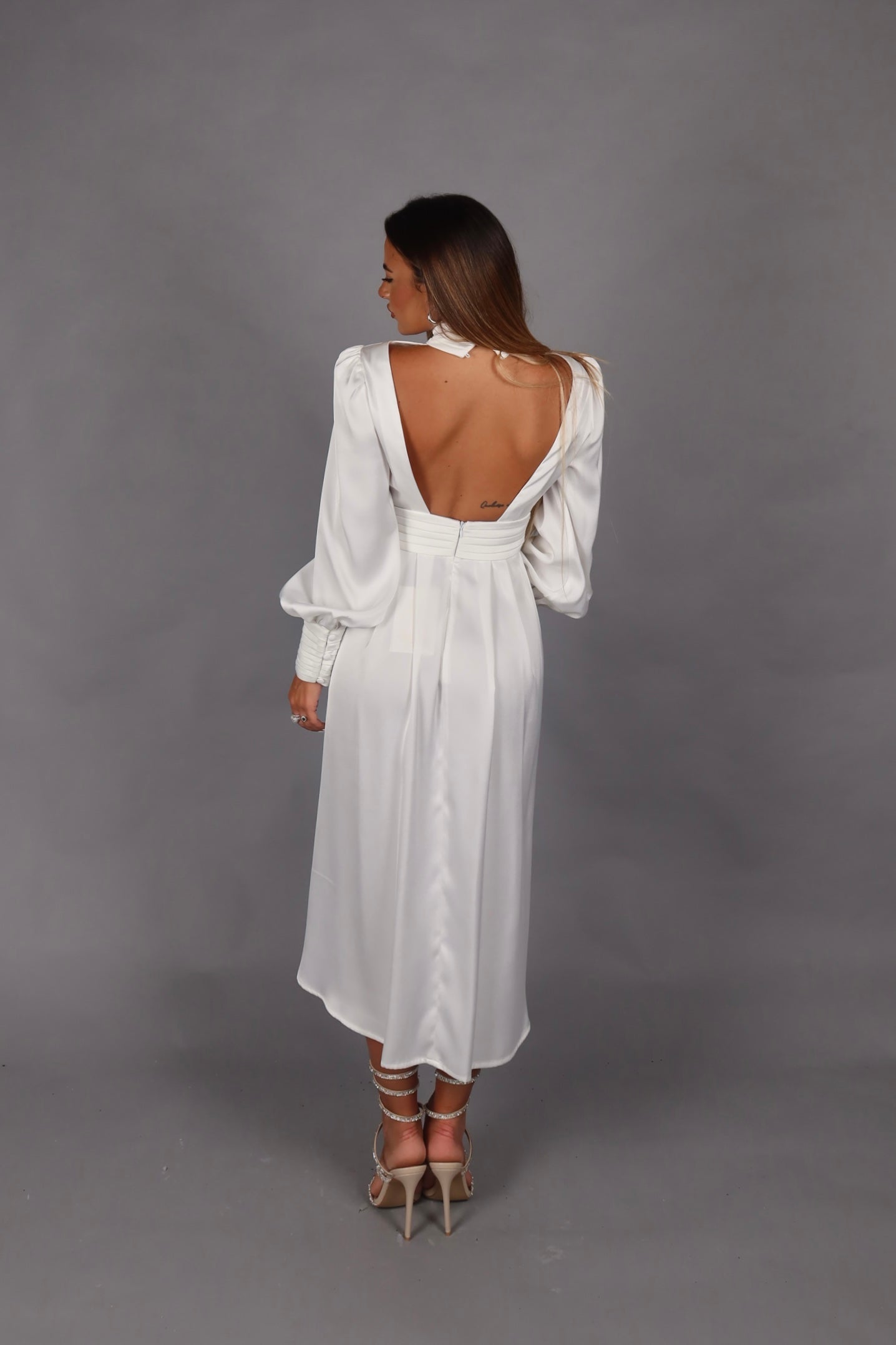 New athens dress off white