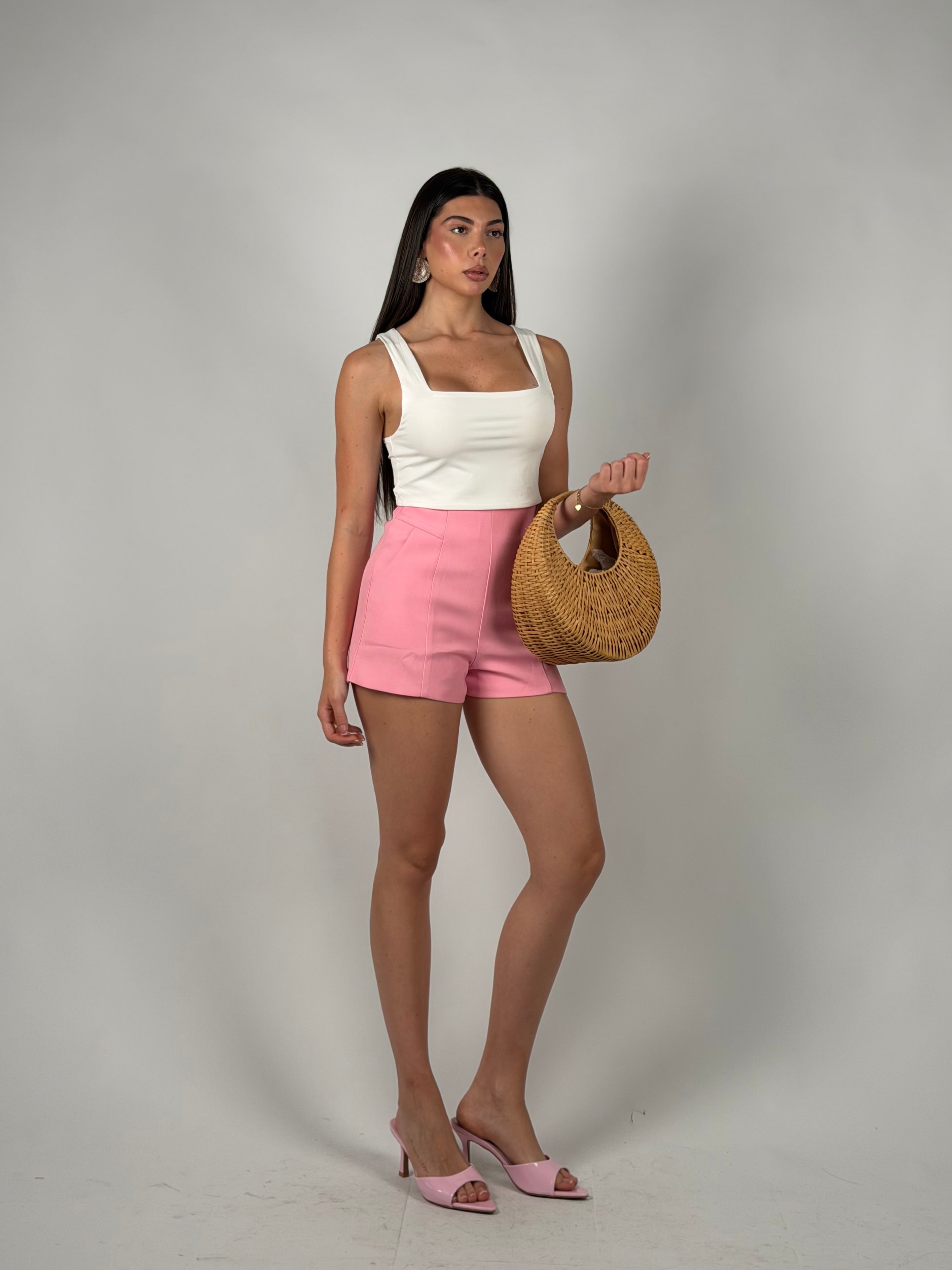 Shorts basic rosa barbie