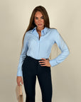 Camicia basic celeste