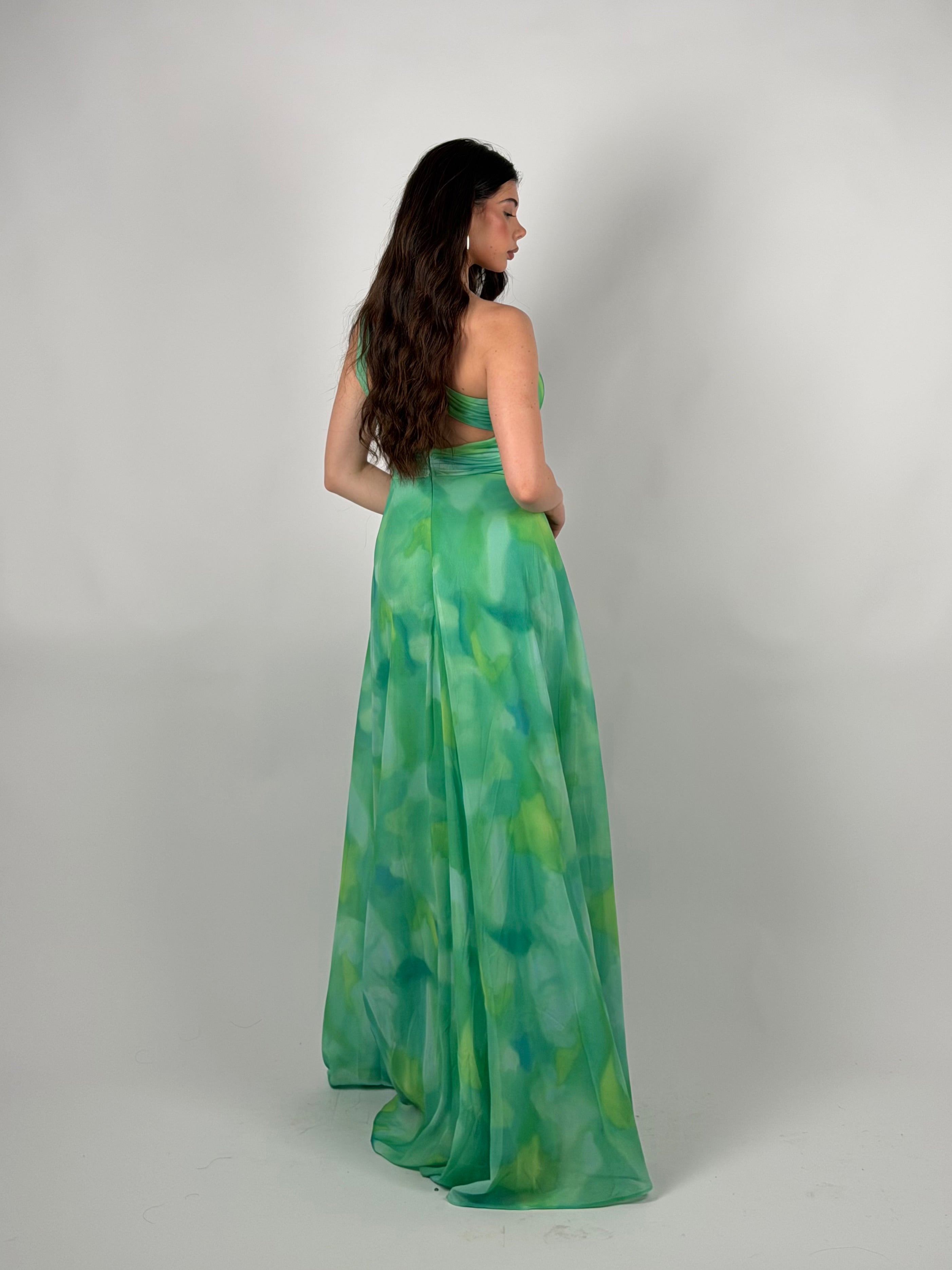 Dress rainbow verde