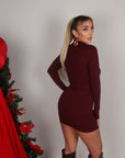 Mini dress luna bordeaux