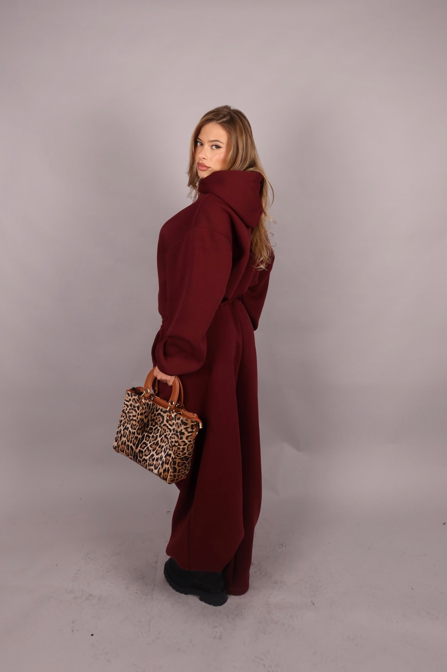 Coordinato di tuta just west pantalone pence bordeaux