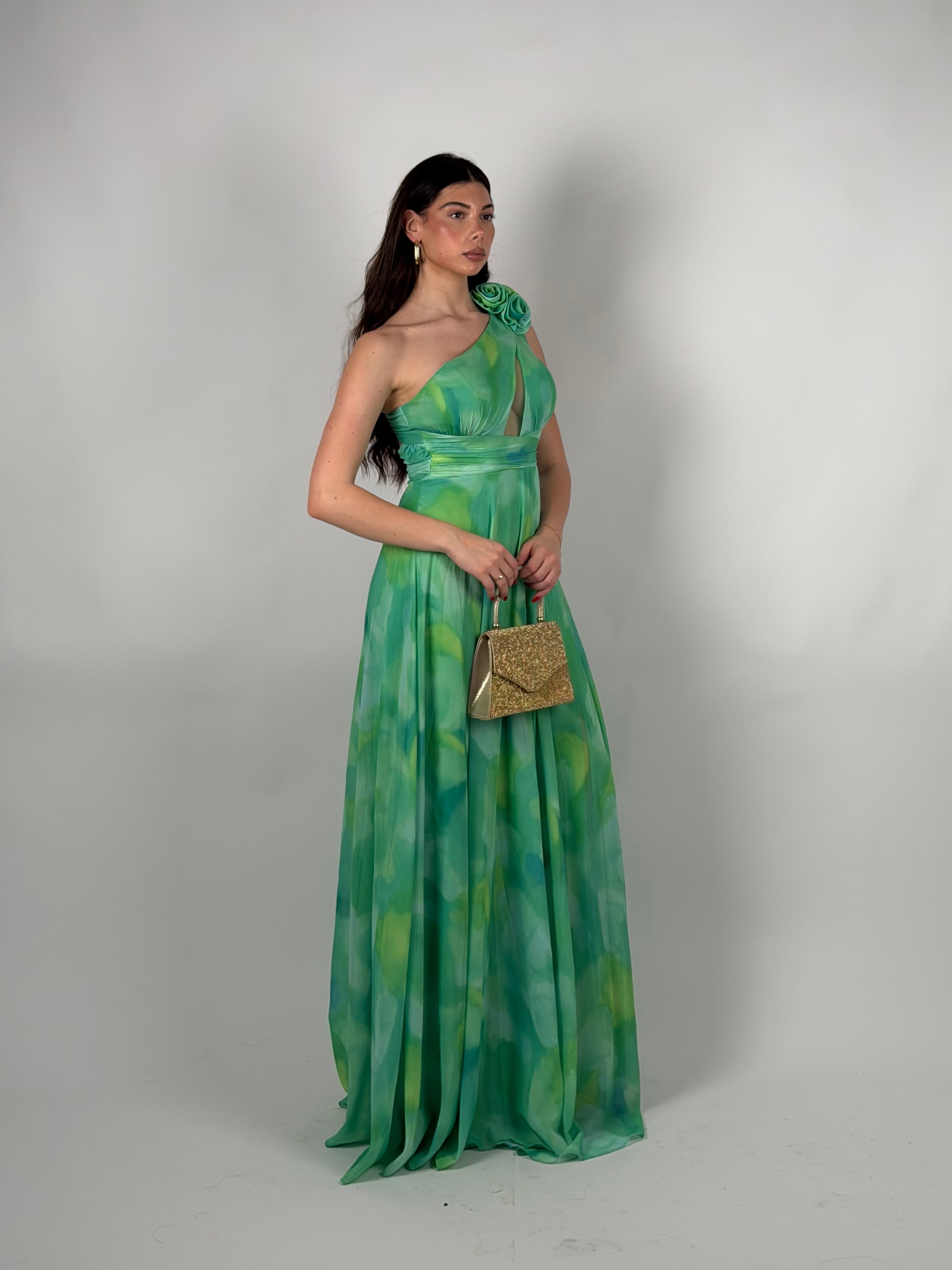 Dress rainbow verde