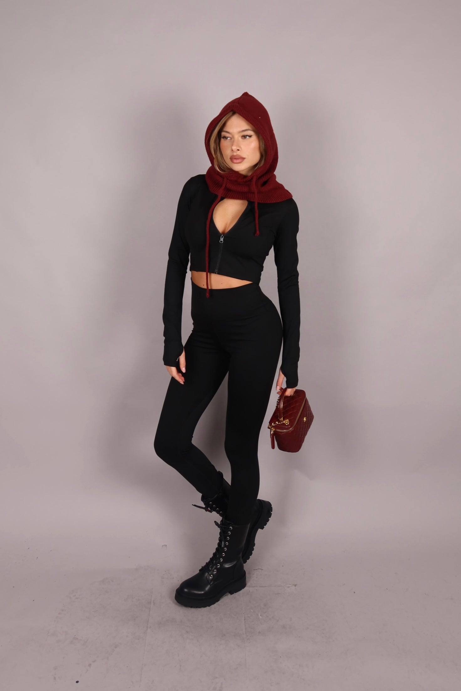 Coordinato gym tre pezzi nero