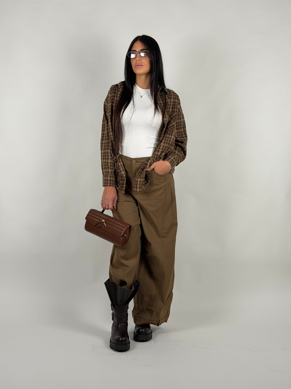 Pantalone balloon camel