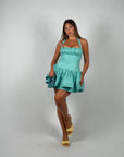 Mini dress dolly verde acqua