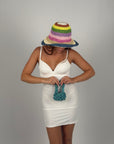 Mini dress contenitivo bianco
