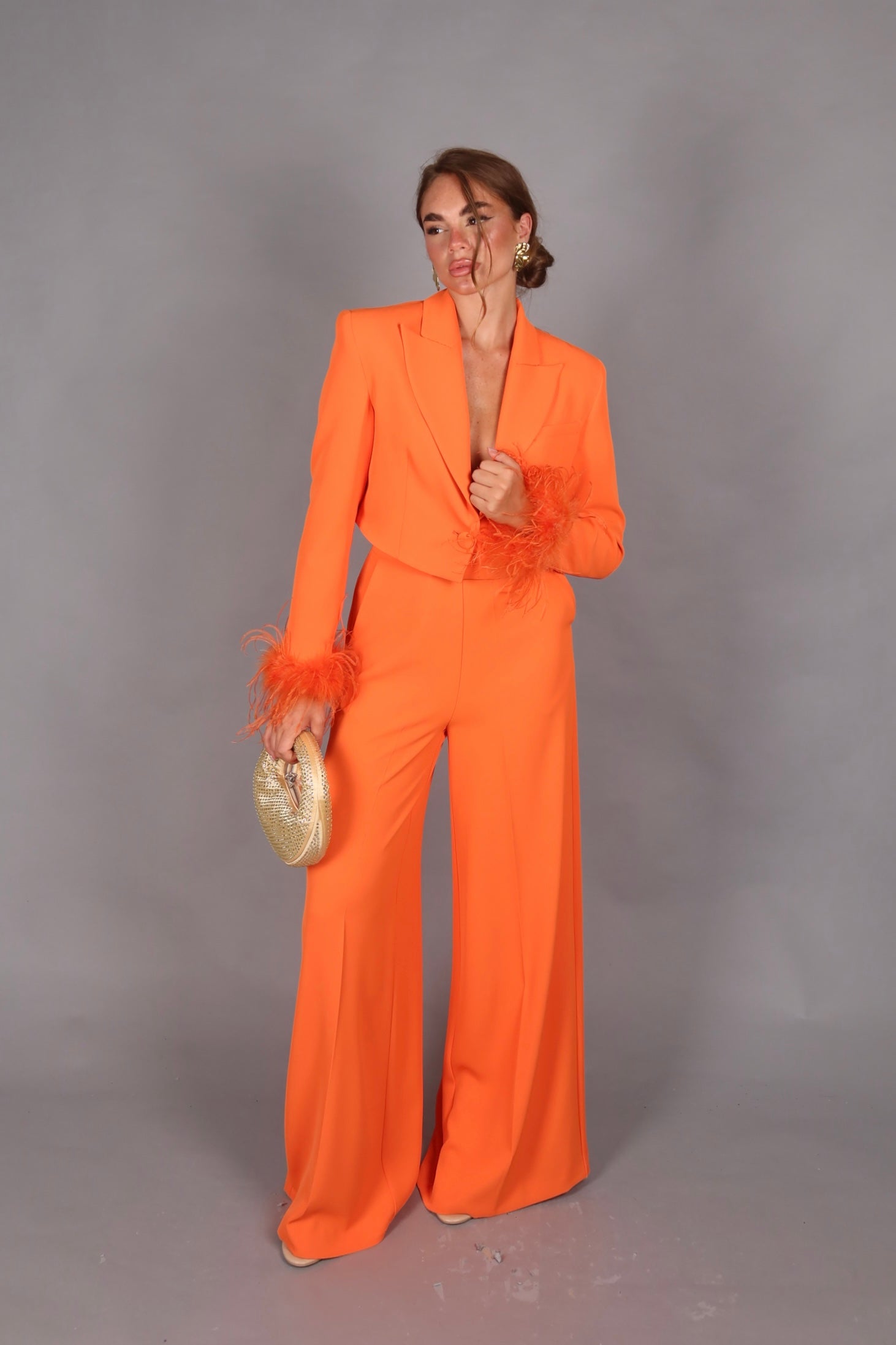 Plume blazer orange