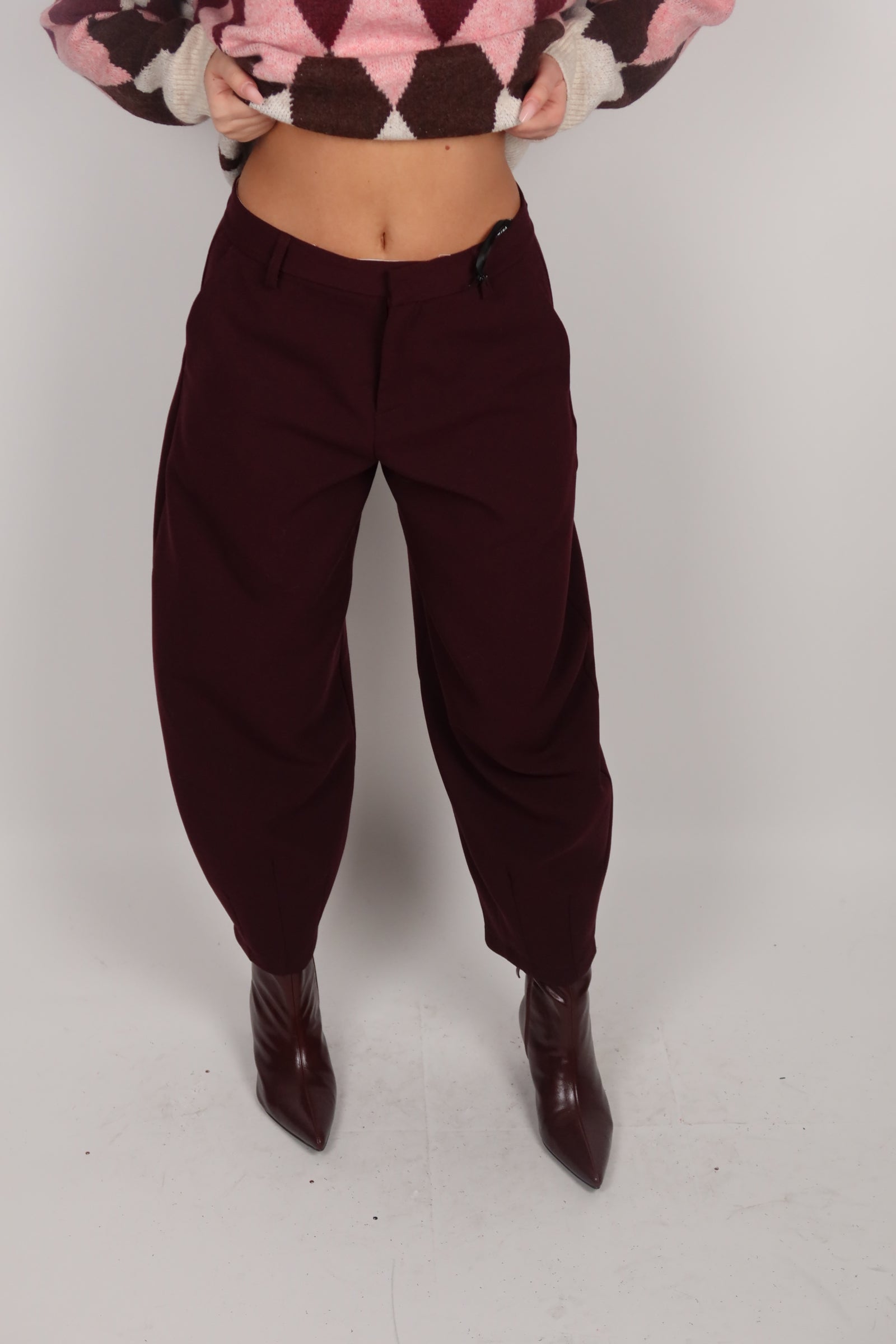 Pantalone Classic balloon bordeaux