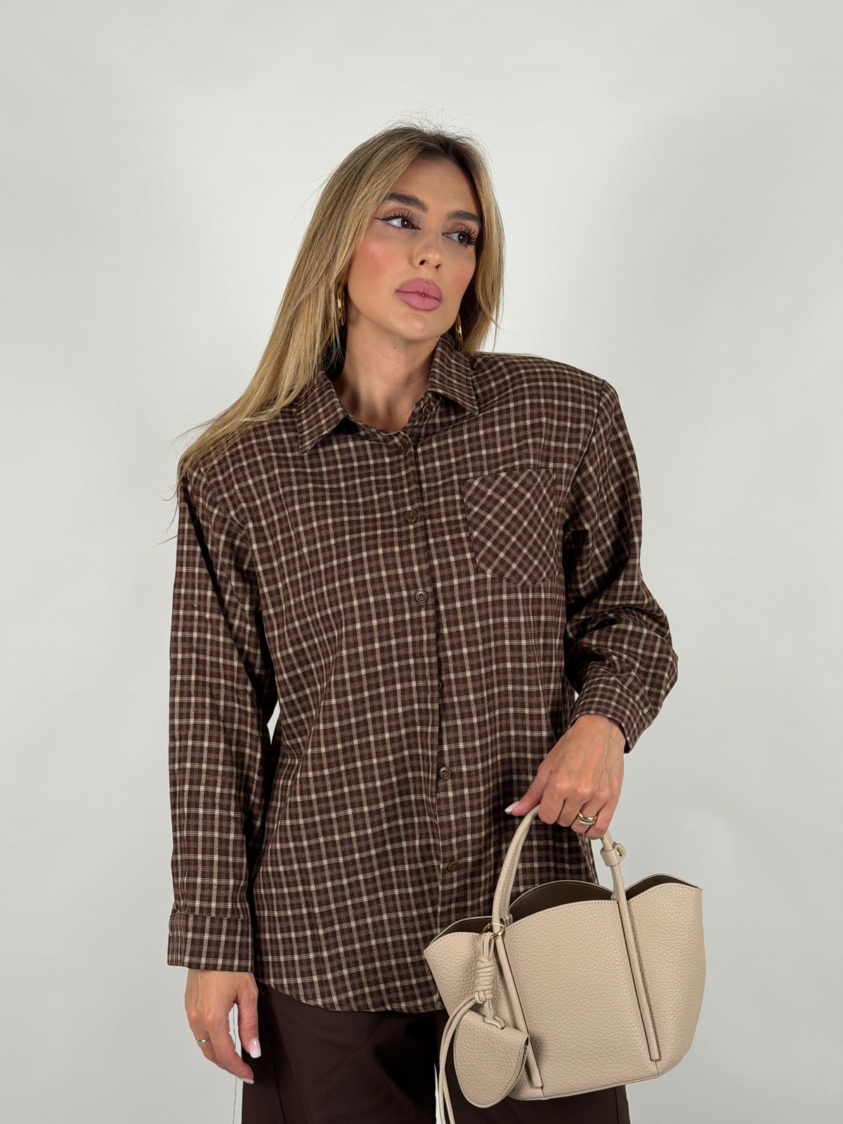 Camicia Scozia Brown