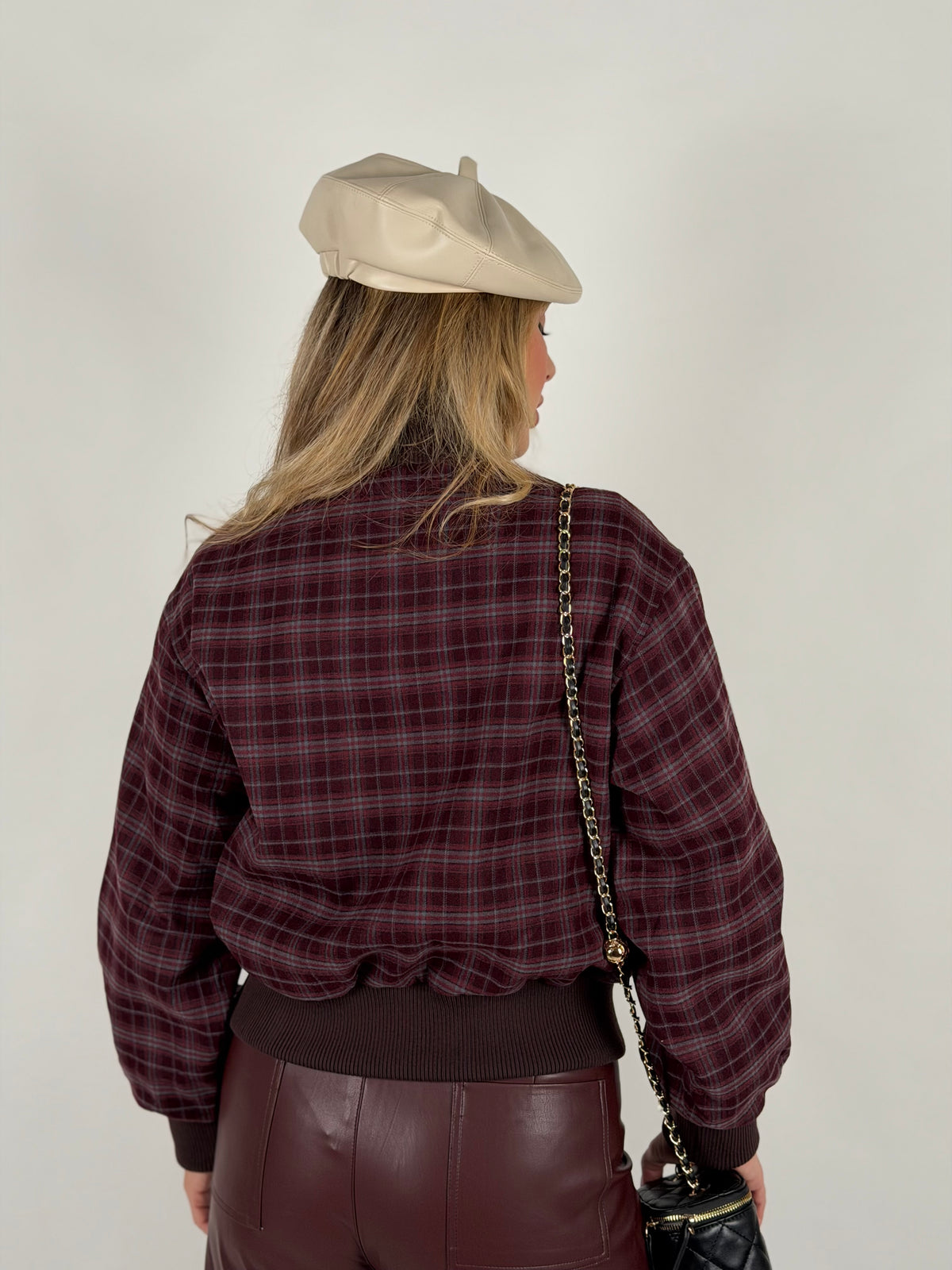 Bomber Oxford bordeaux