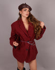 Blazer coat esmeralda bordeaux