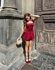 Mini dress star bordeaux