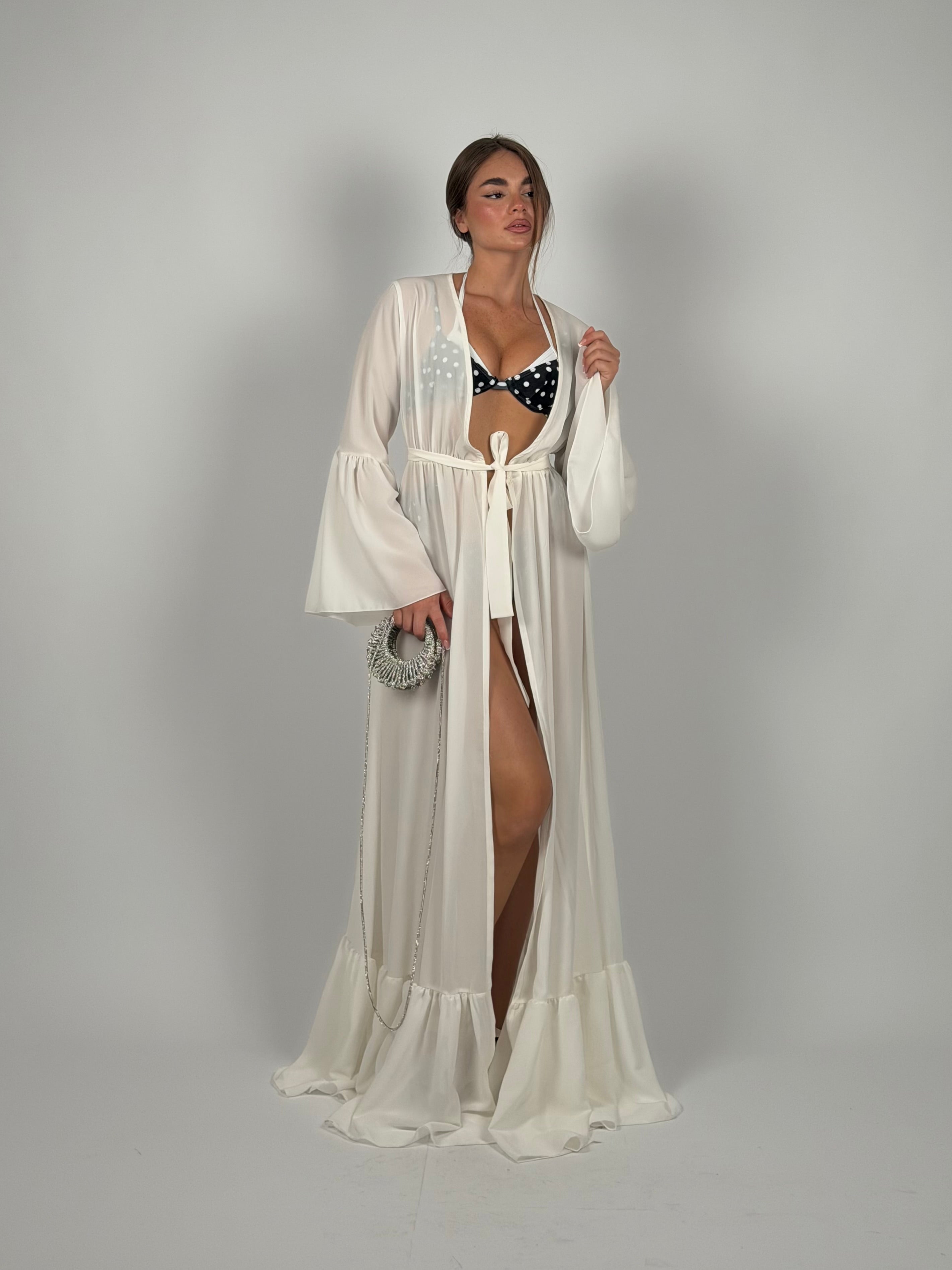 Kimono balze bianco