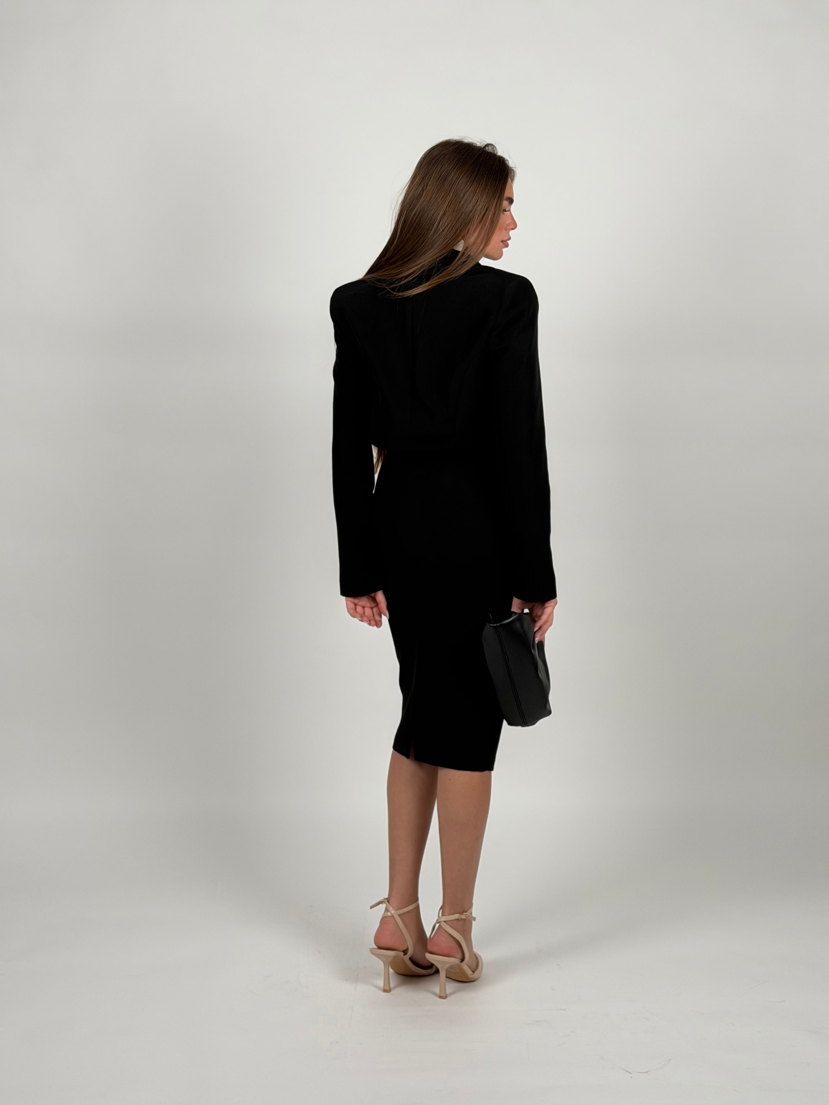 Giacca Crop Rosy nera