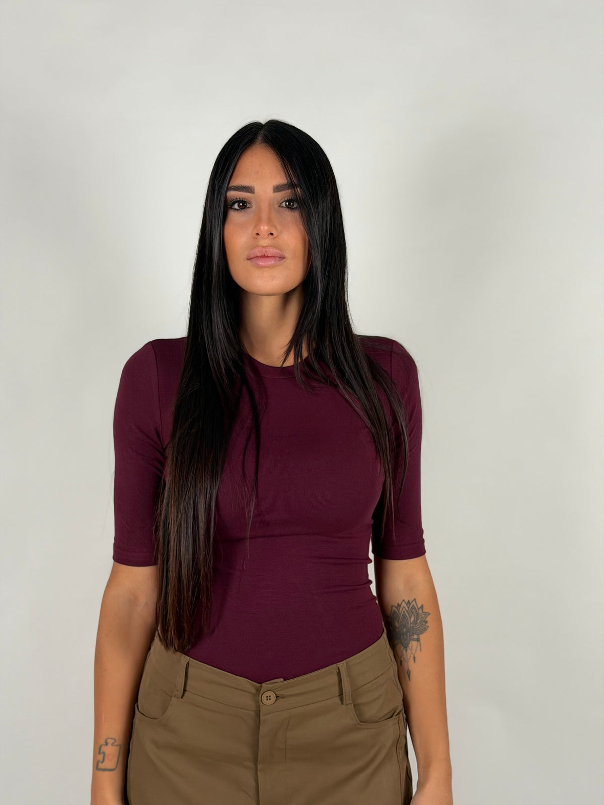 Maglia mezza manica bordeaux