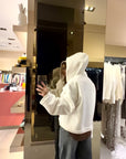 Felpa street style bianca
