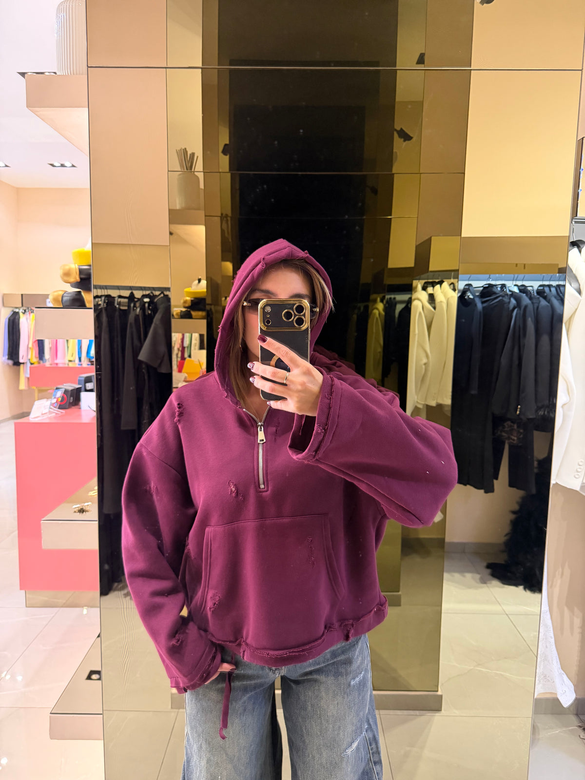 Felpa street style bordeaux