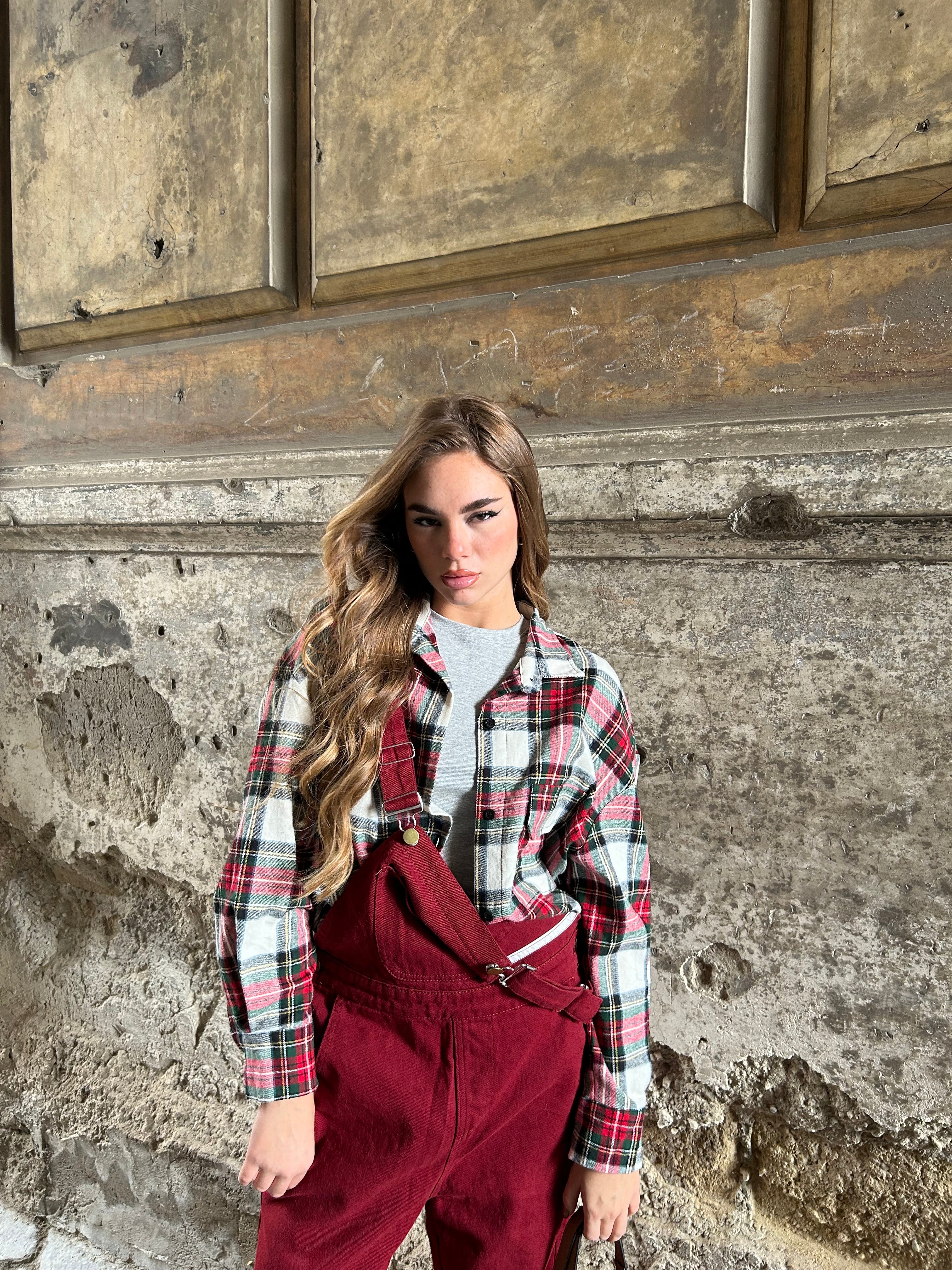 Camicia mix rossa e bianca