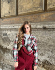 Camicia mix rossa e bianca