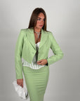 Giacca Crop Rosy verde