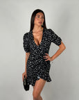 Mini dress pois nero/bianco