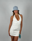 Mini dress white scollo America