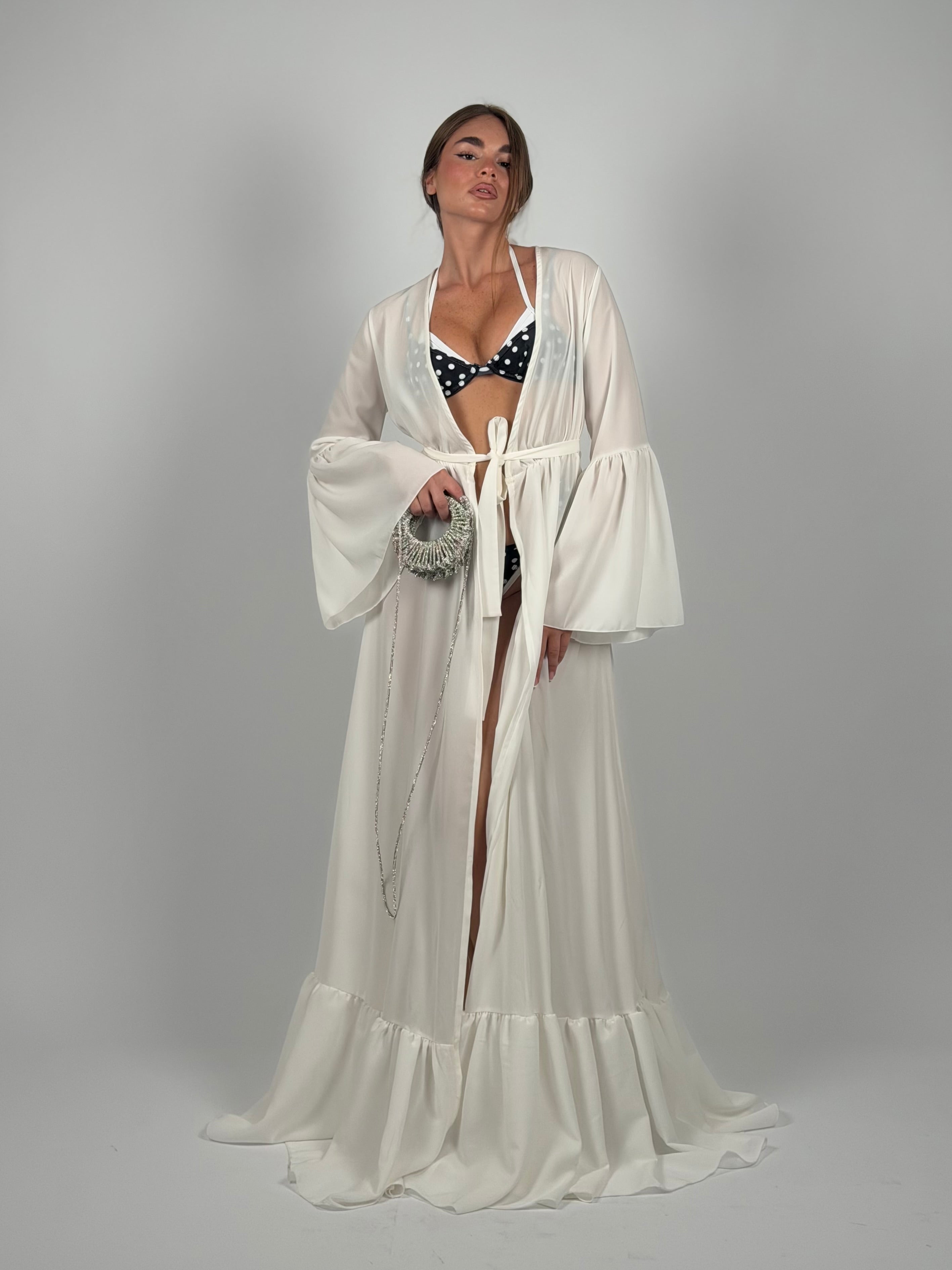 Kimono balze bianco