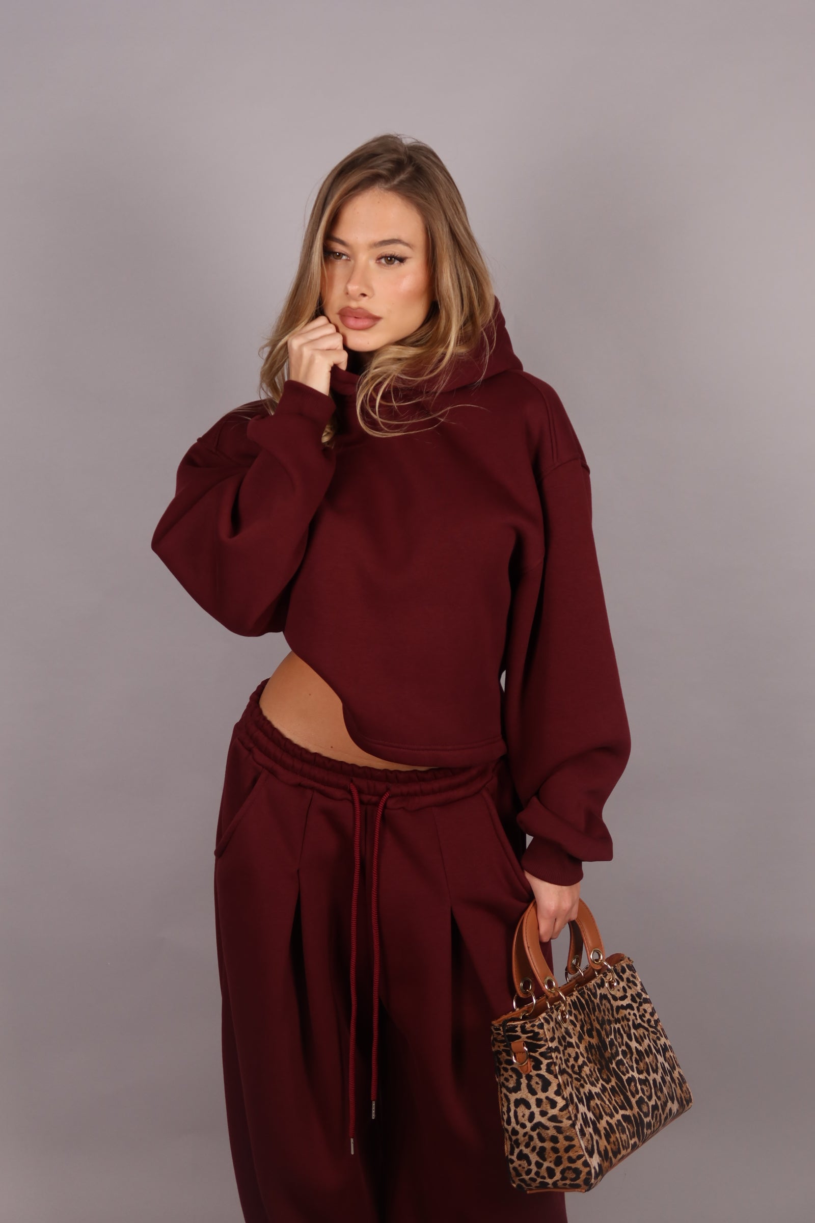 Coordinato di tuta just west pantalone pence bordeaux