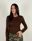 Maglia kristal marrone