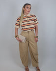 Polo mezza manica Brown/orange