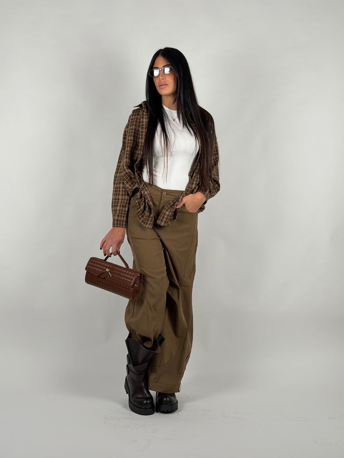 Pantalone balloon camel