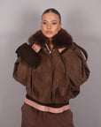 Bomber Crop Moritz Brown