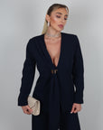 Tailleur kimono Valery blu navy