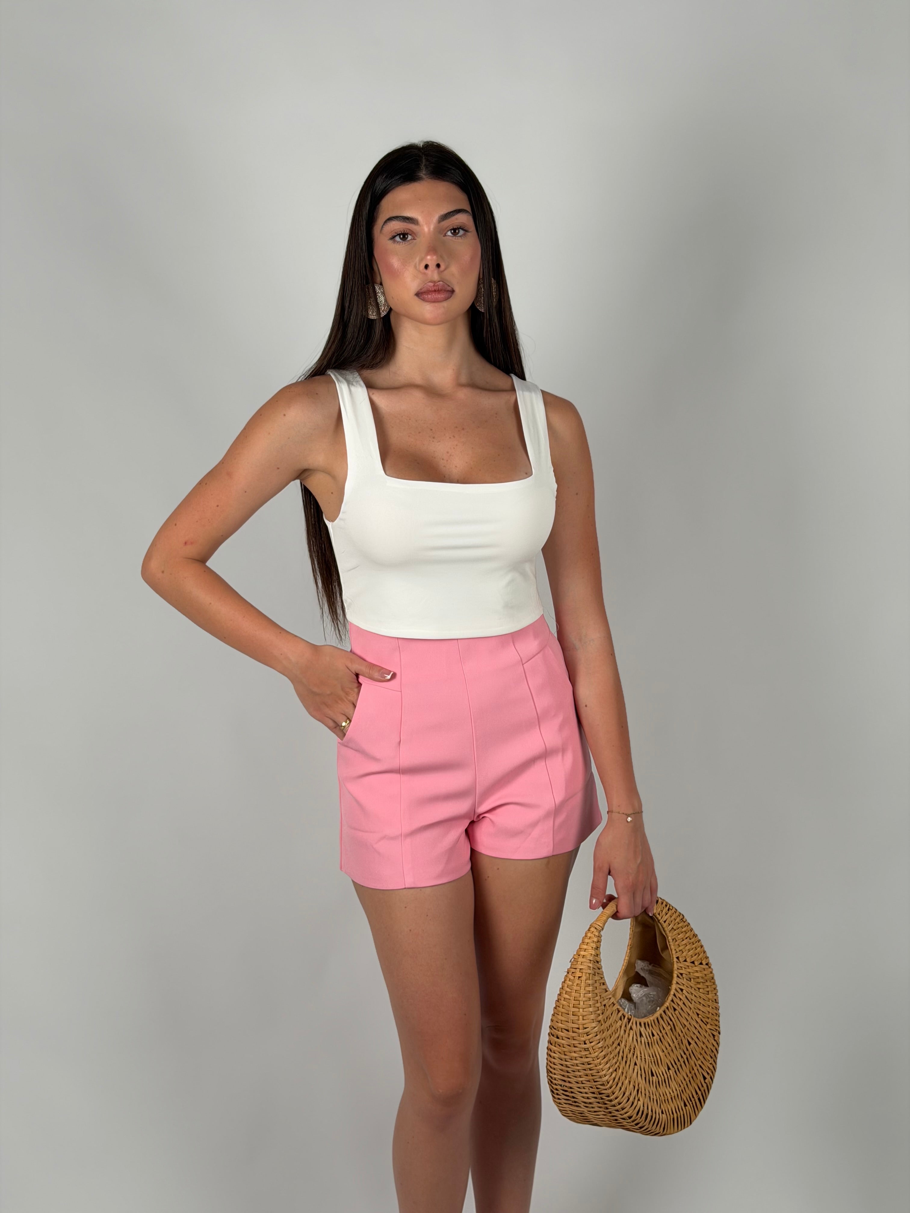 Shorts basic rosa barbie