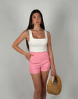 Shorts basic rosa barbie